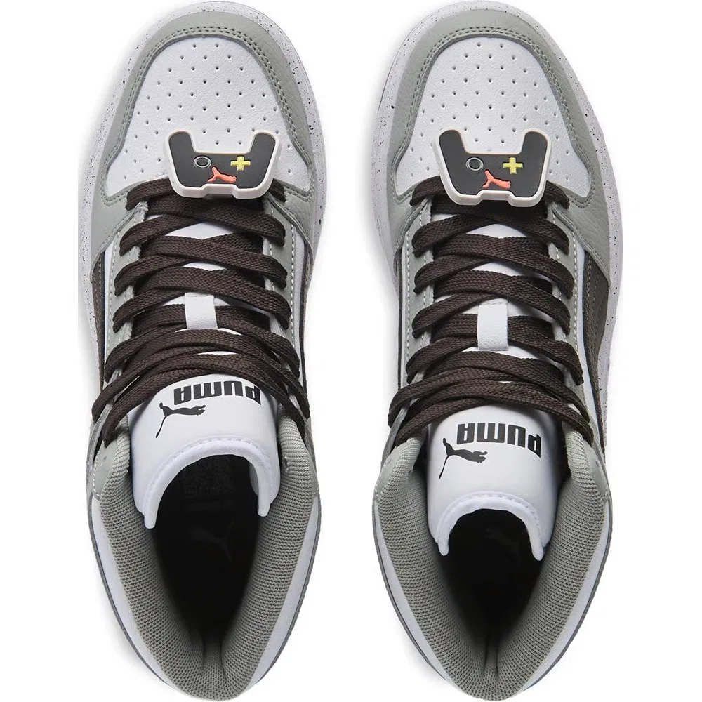 Детские высокие кроссовки Puma, Grey/Black — фото 4