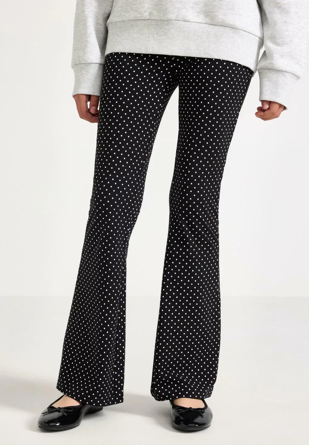 Леггинсы для йоги в горошек - брюки Lindex, Black — фото 2