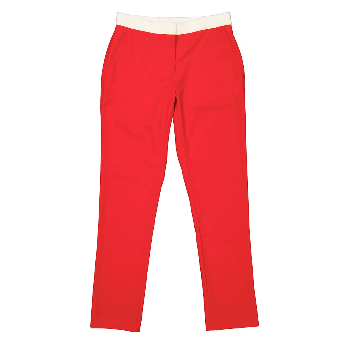 Брюки женские прямого кроя из шерсти Hanover Two-tone Wool Tailored Trousers Burberry, Bright Red — фото 4