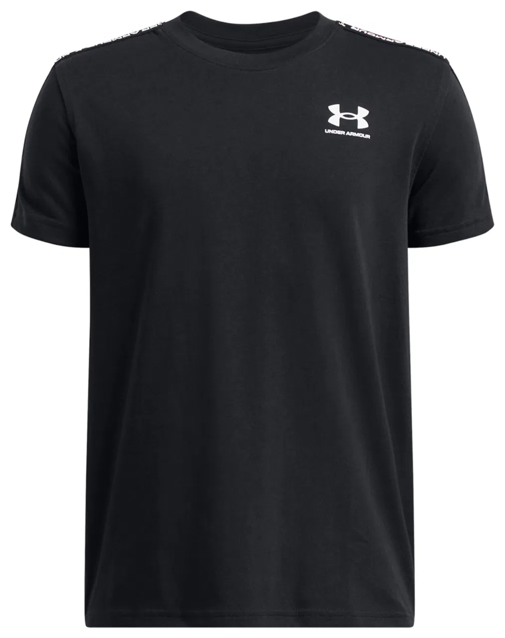 Футболка для мальчиков Icon Taped Tee Under Armour, черный/белый