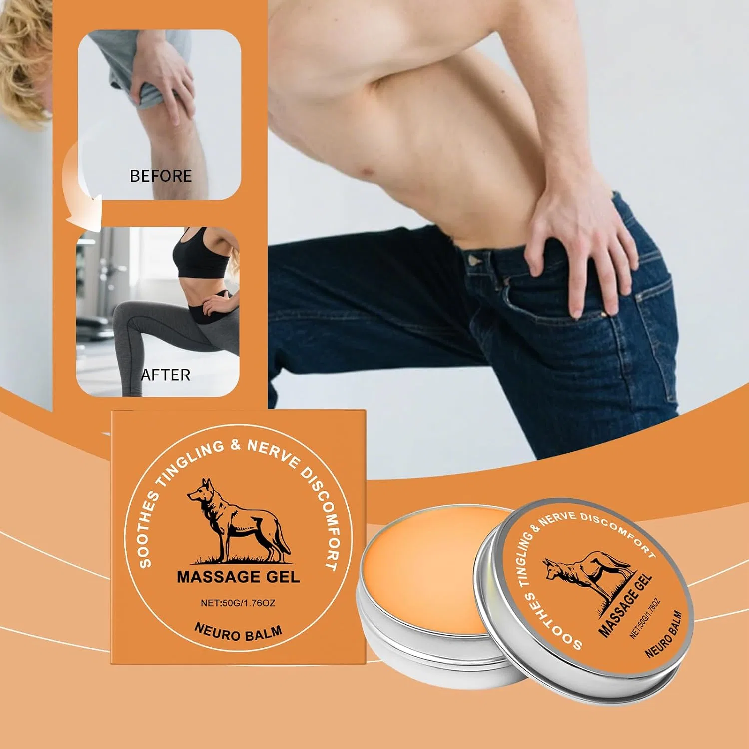 Крем для тела и массажа Neuro Balm, 3 шт, 50 г, ZKKD — фото 2