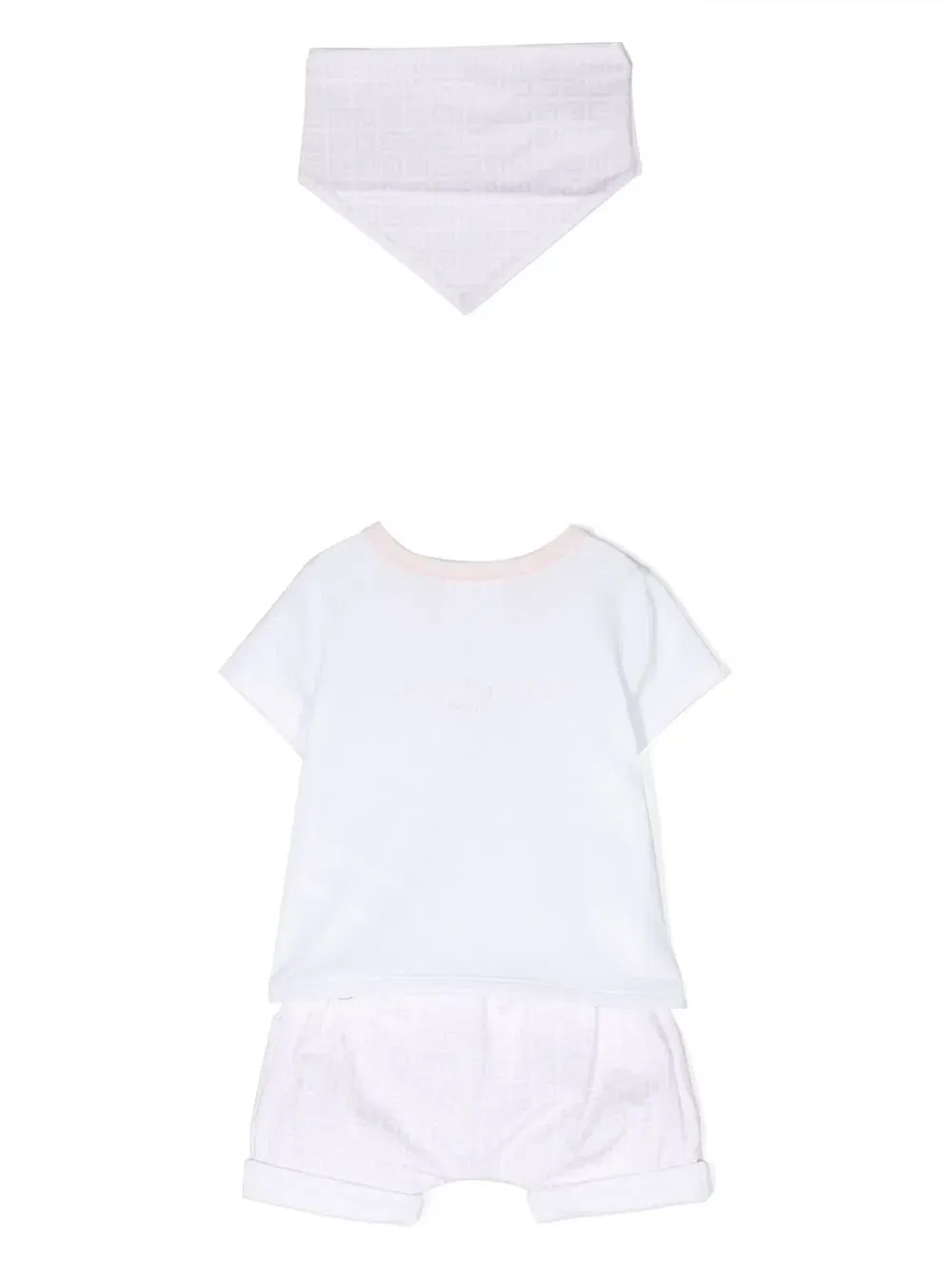 Комплект из шортов, платка и футболки с логотипом 4G Givenchy Kids, белый — фото 2