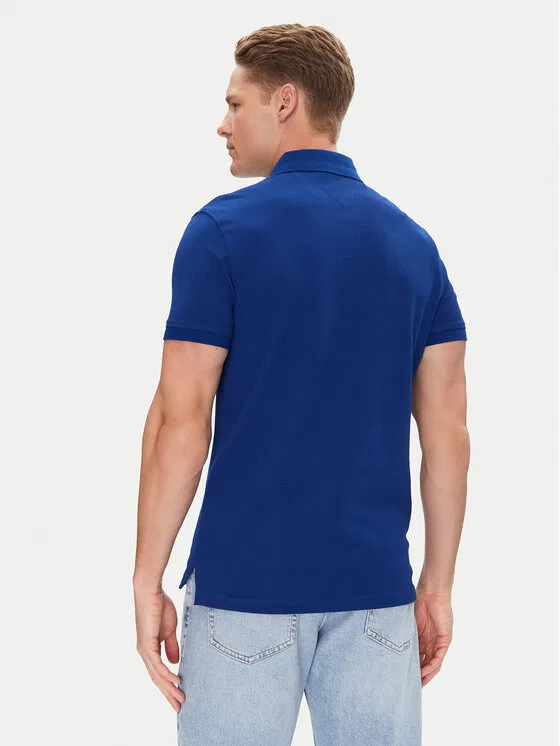 Поло regular fit Tommy Hilfiger, синий — фото 3