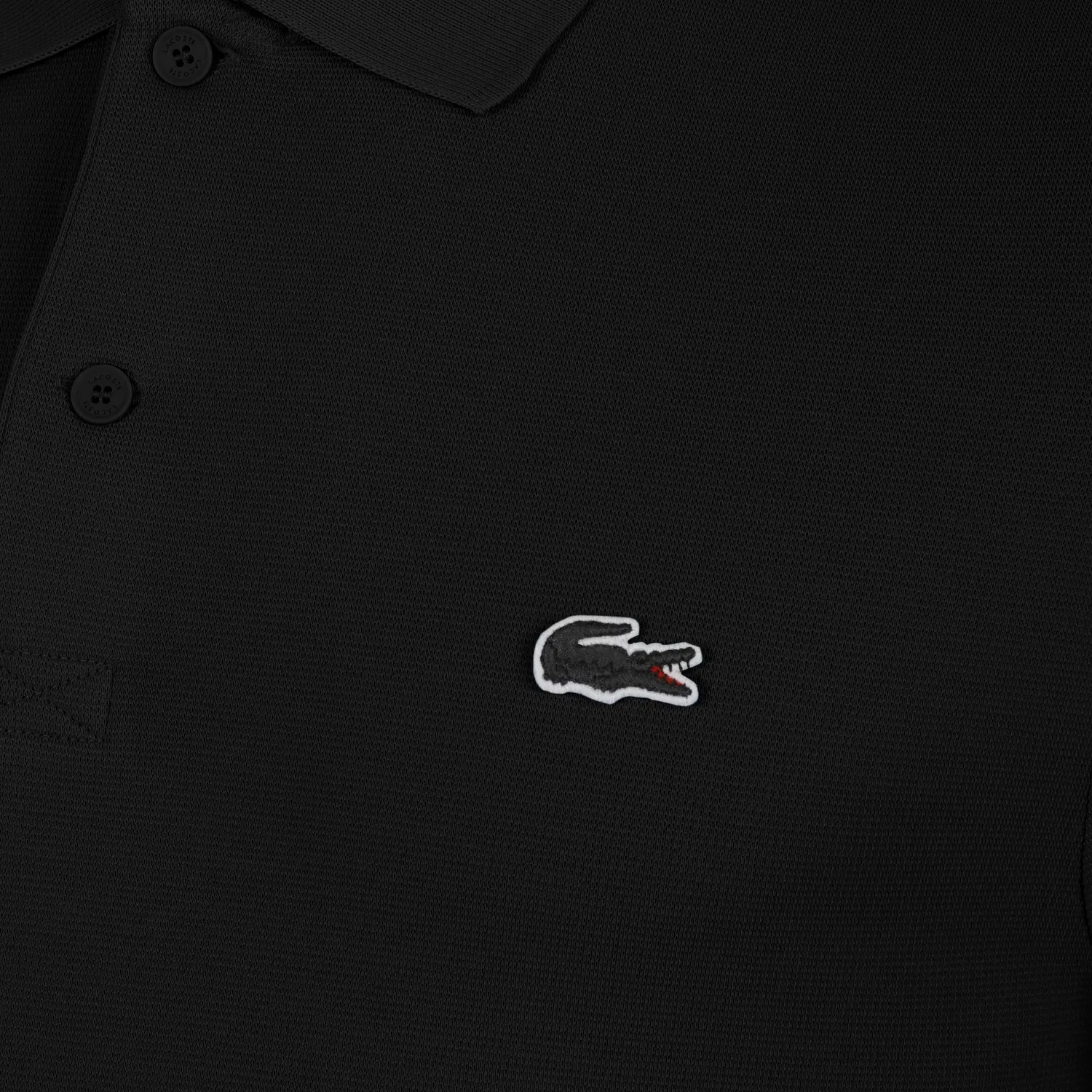 Поло мужское классическое Lacoste, Черный — фото 3