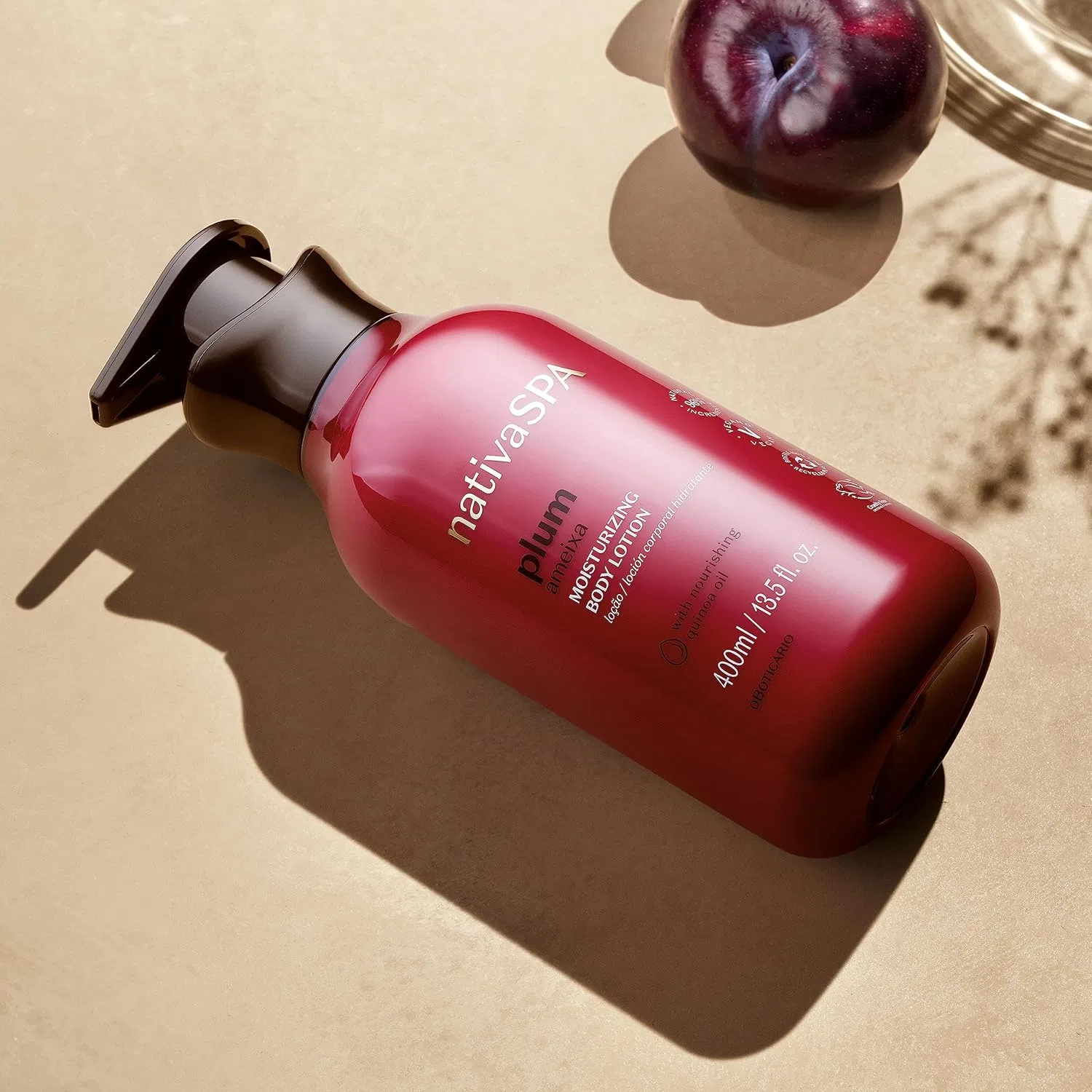 Набор для ухода за телом Nativa SPA Plum, O Boticário, крем для тела 400 мл, крем для рук 75 г, гель для душа 200 г — фото 4