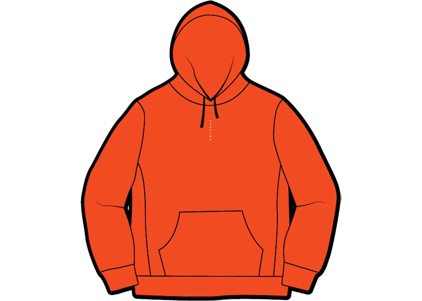 Мужская худи с принтом Sweatshirt Supreme, Burnt Orange