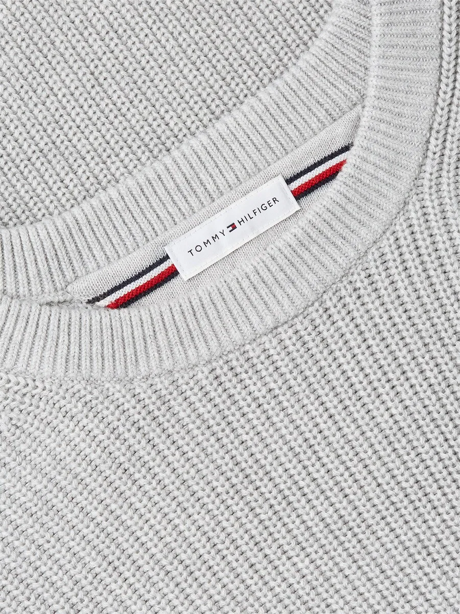 Свитер TOMMY HILFIGER светло-серого цвета — фото 4