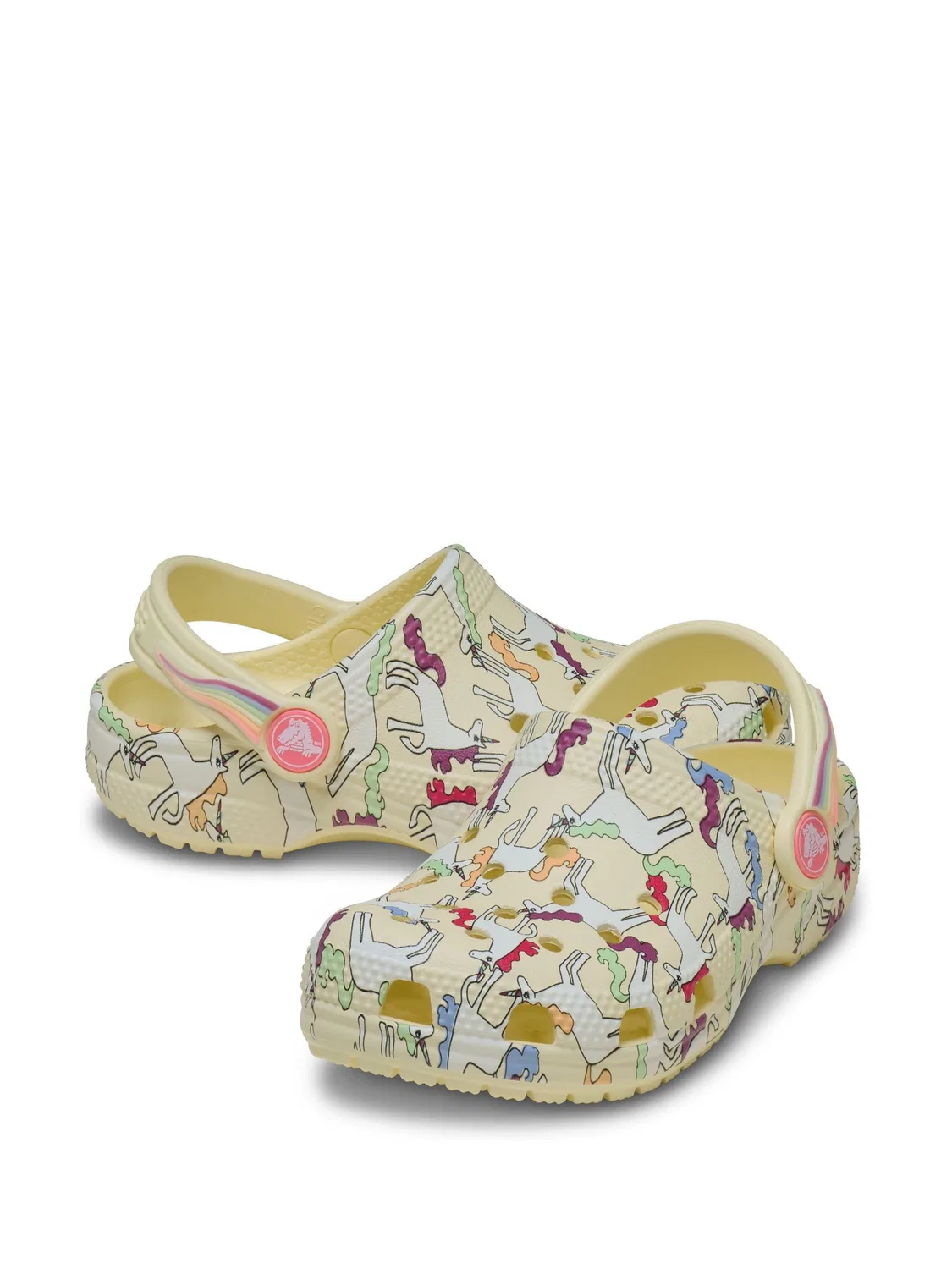 Клоги Crocs Classic Unicorn Graphic, желтый — фото 4
