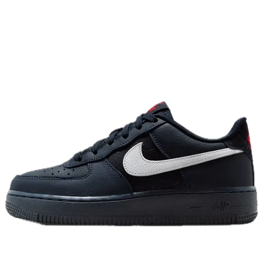 Детские кроссовки на шнуровке с кожаным верхом Nike Air Force 1, черный