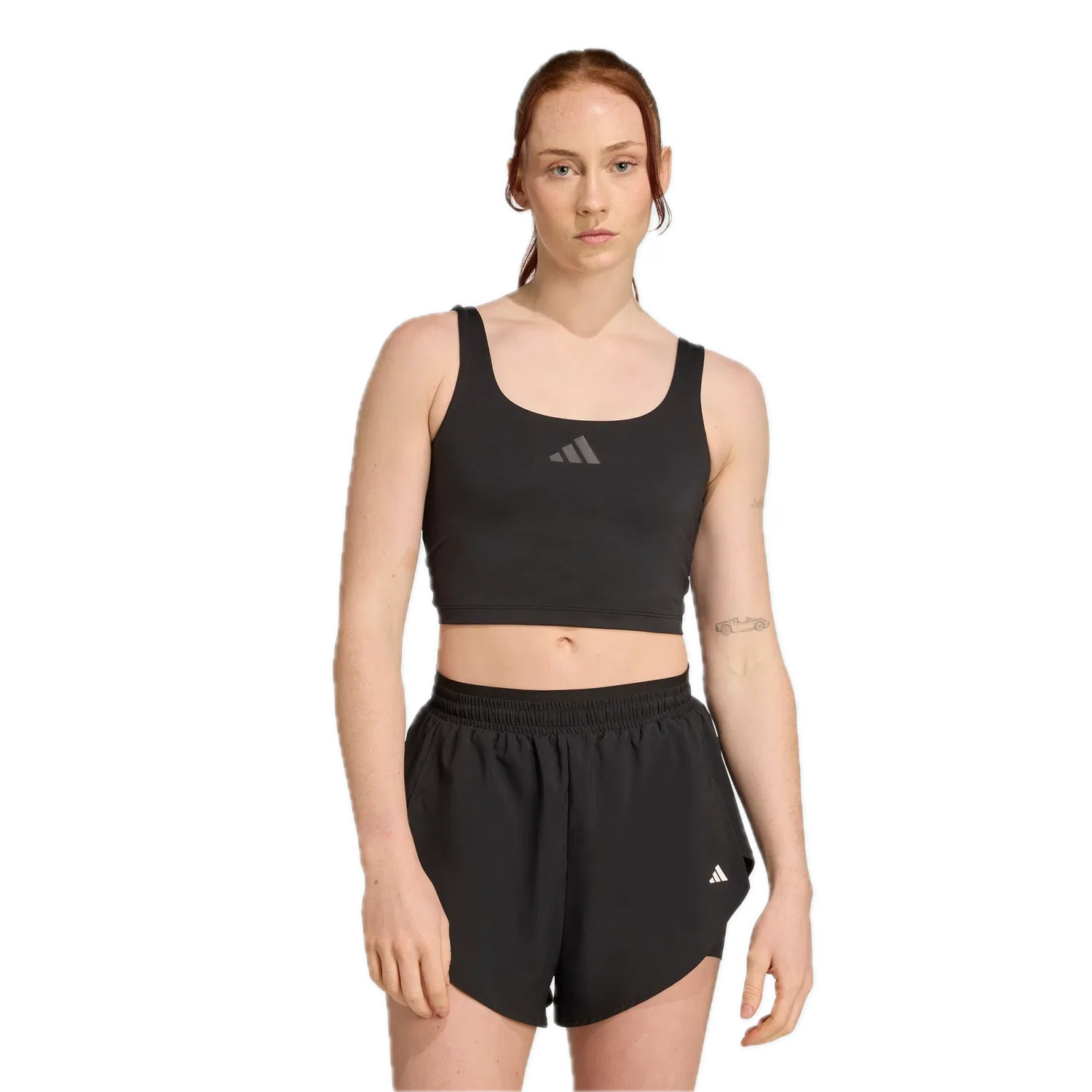 Женский спортивный топ Power Light Support Tank Adidas, черный — фото 2