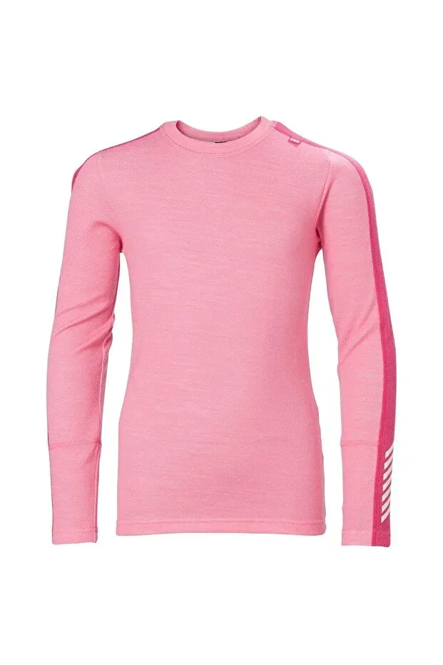 Детский комплект термобелья для девочек из мериносовой шерсти Helly Hansen, Sugar Pink — фото 4