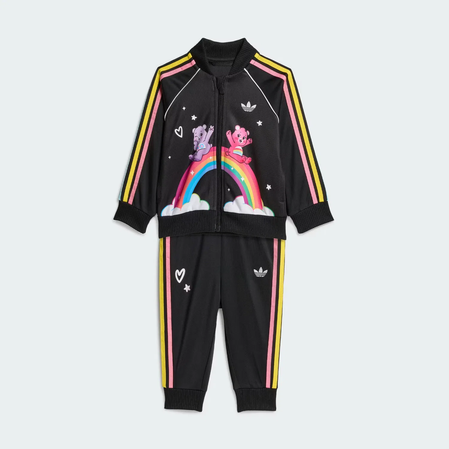 Детский спортивный костюм на молнии из 2 предметов Care Bears SST Adidas Originals, черный