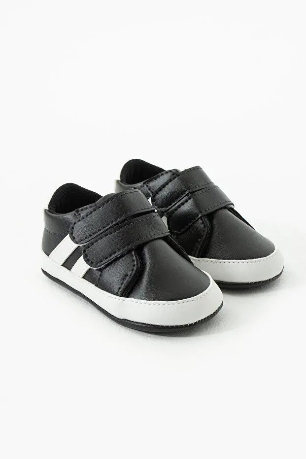 Детские ботинки для новорожденных без каблука Yummy Kids, Black — фото 4