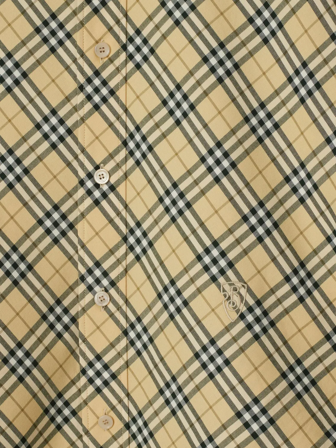 Рубашка в клетку из хлопка Burberry, нейтральный — фото 4