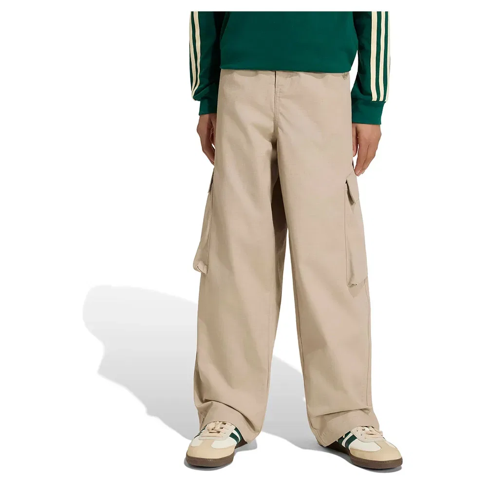 Детские карго-брюки свободного кроя из рипстопа Adidas Originals, Beige