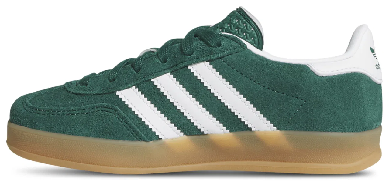 Детские кроссовки Gazelle Indoor Adidas, цвет Gum/Collegiate Green/Ftwr White — фото 2