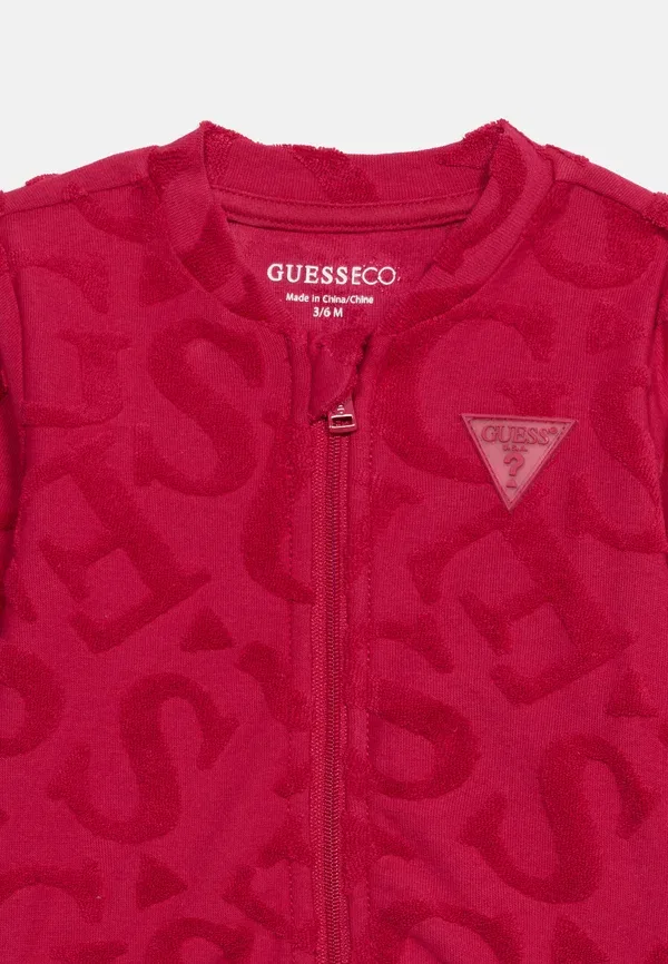 Детский спортивный комплект унисекс - боди Guess, вишневый — фото 3