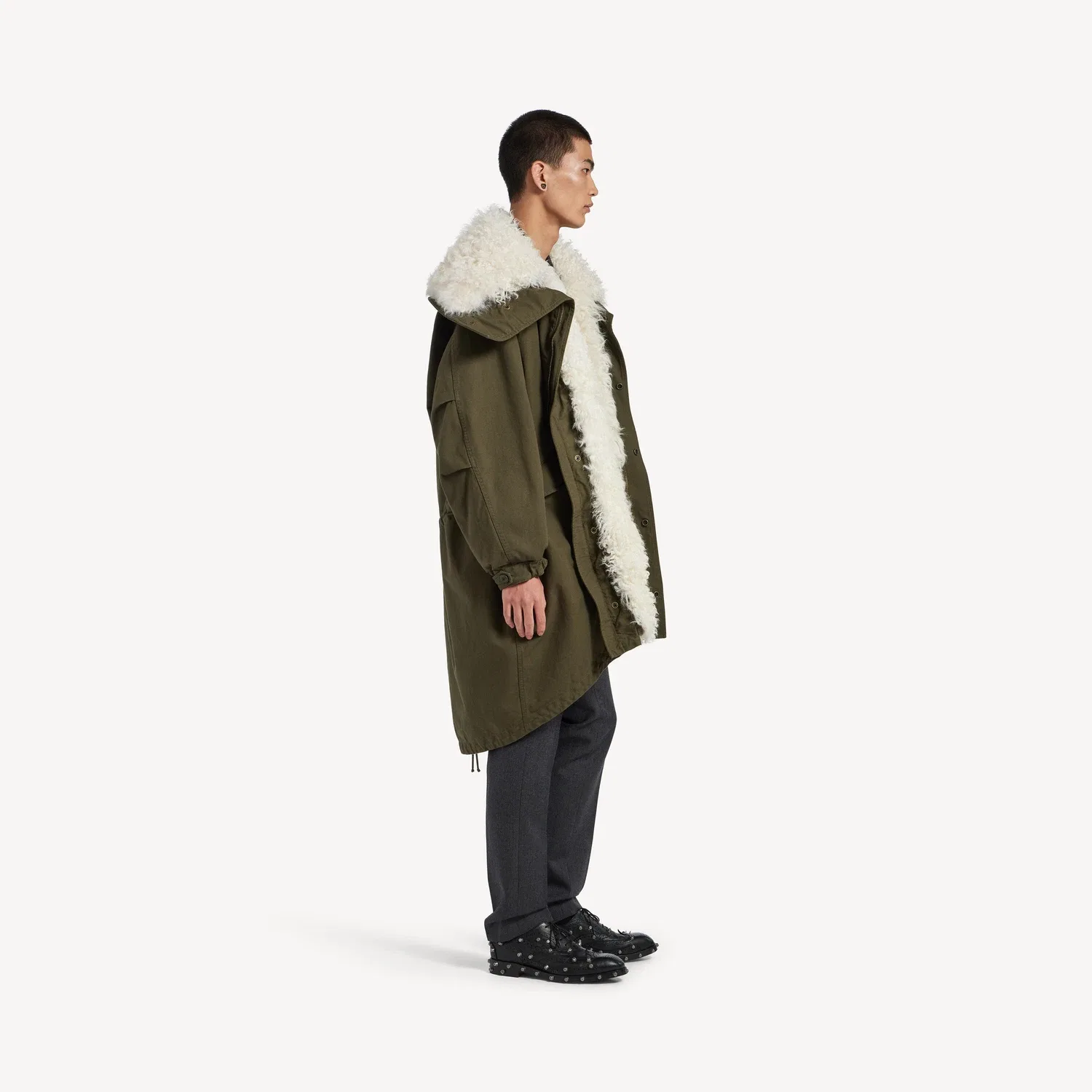 Мужские брюки-костюмные в темно-сером цвете Balenciaga, серый — фото 3