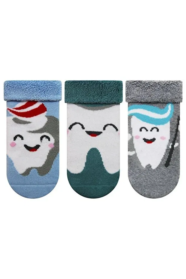 Детские носки для мальчиков с принтом Babette Socks Semoor, Blue-Turquoise-Grey