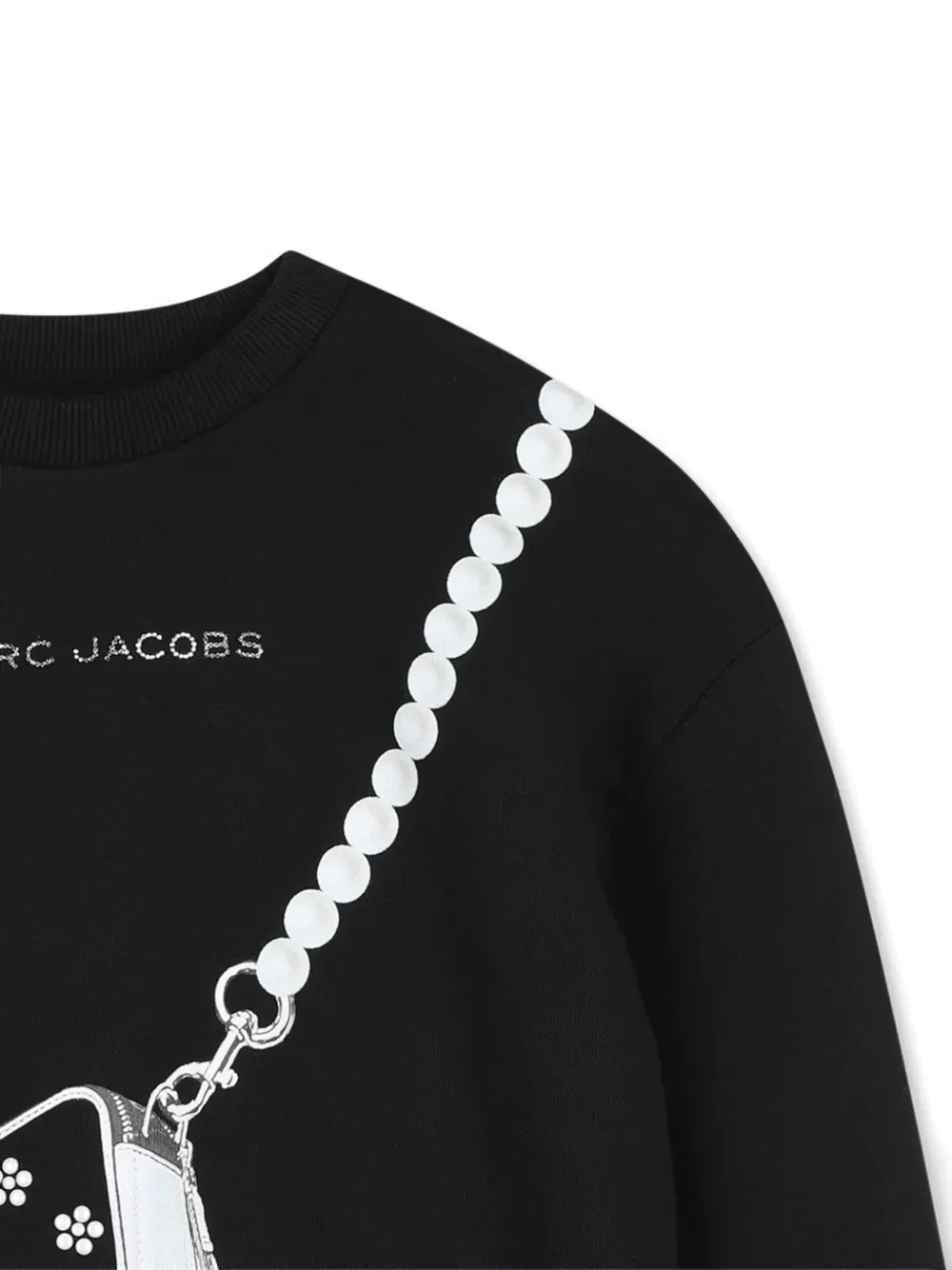 Свитер с эффектом тромплей Marc Jacobs Kids, черный — фото 3