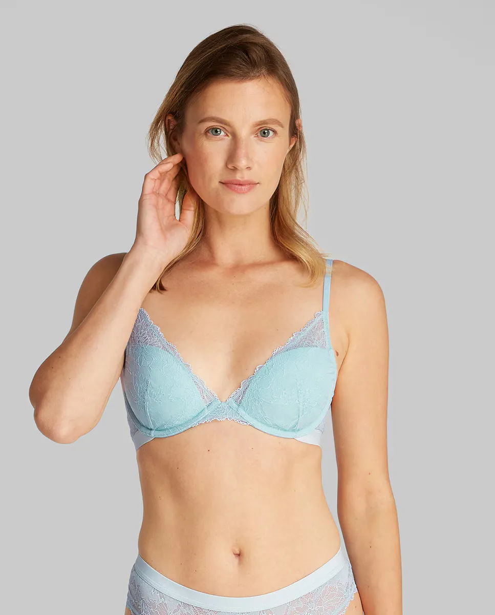 

Бюстгальтер с глубоким вырезом и косточками ICON LACE Calvin Klein, светло-серый