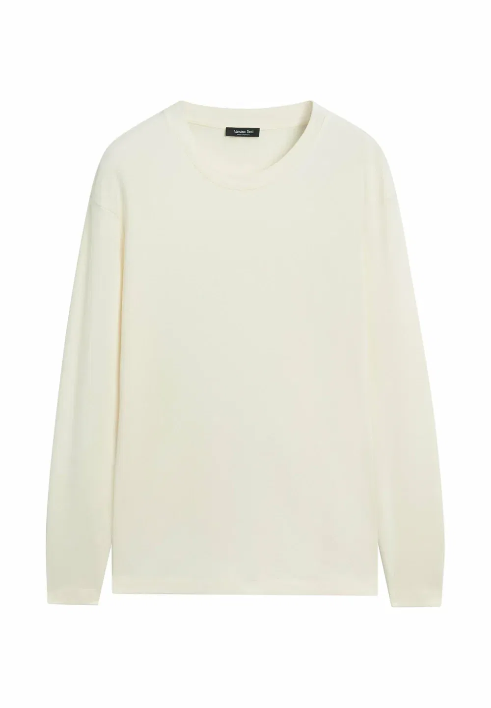 Футболка с длинным рукавом из 100% хлопка Massimo Dutti, Yellow — фото 2