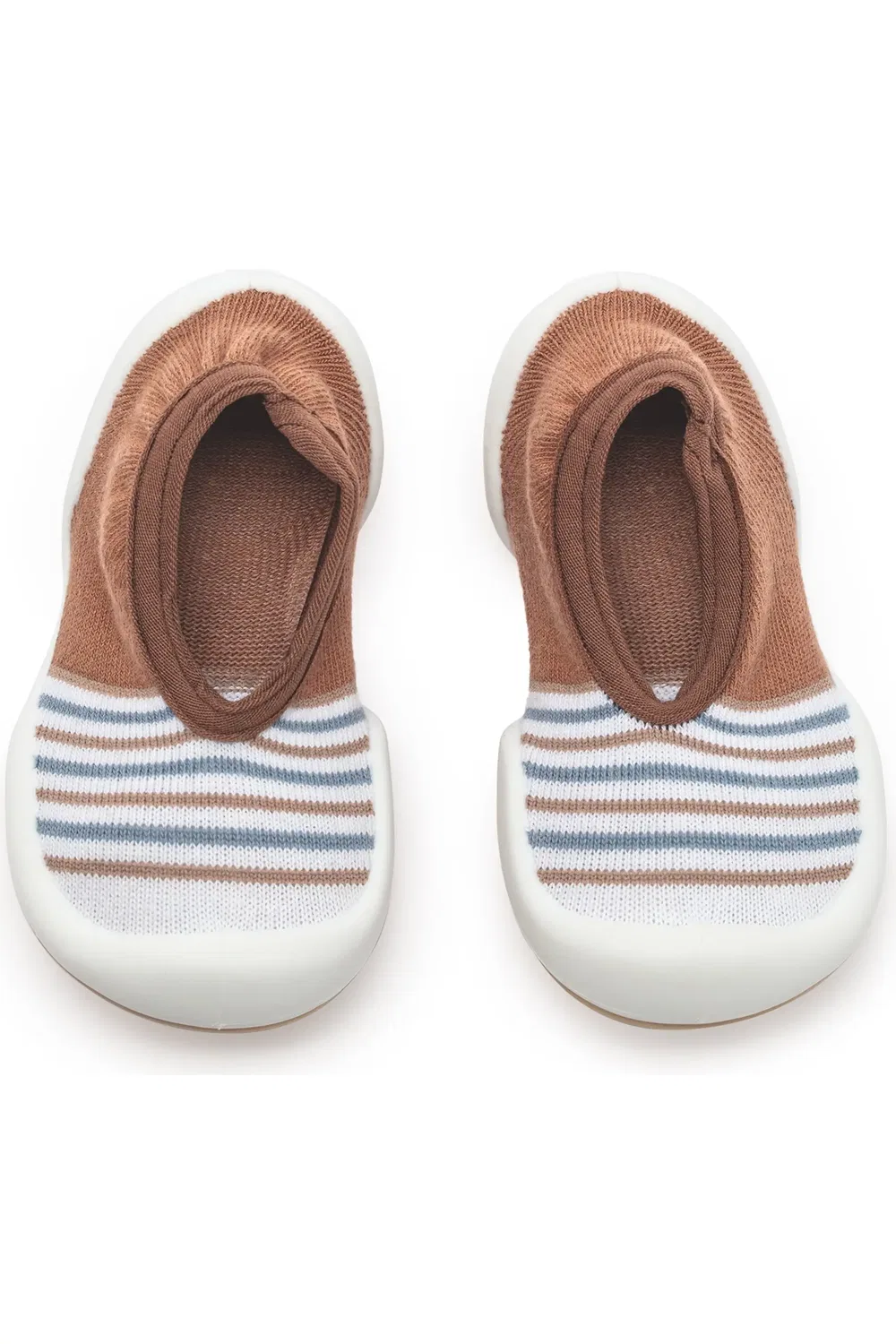 Детские носки-туфли дышащие Komuello, Brown Stripe