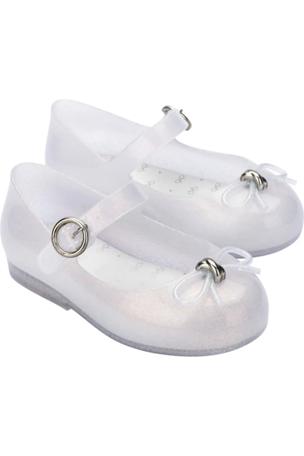 Детские туфельки Mary Jane с бантом Mini Melissa, Holographic Glass