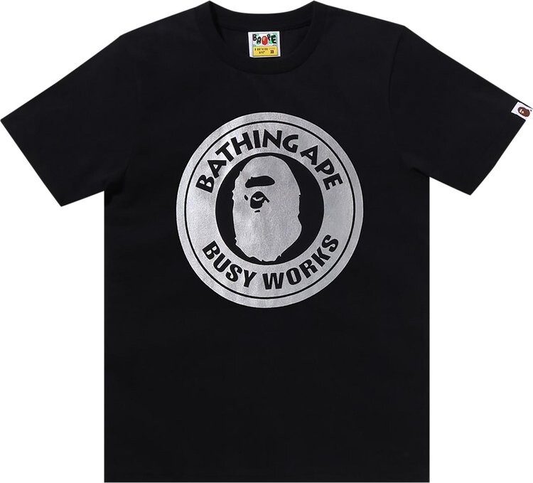 

Футболка BAPE Hologram Busy Works Tee 'Black', черный