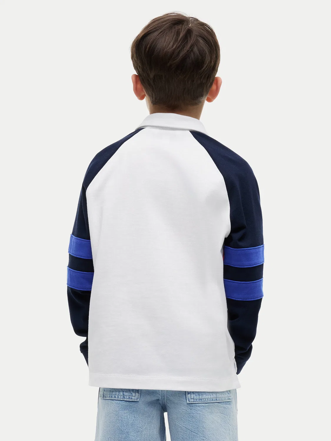 Поло стандартного кроя для мальчика Colourblock Tommy Hilfiger, белый — фото 3