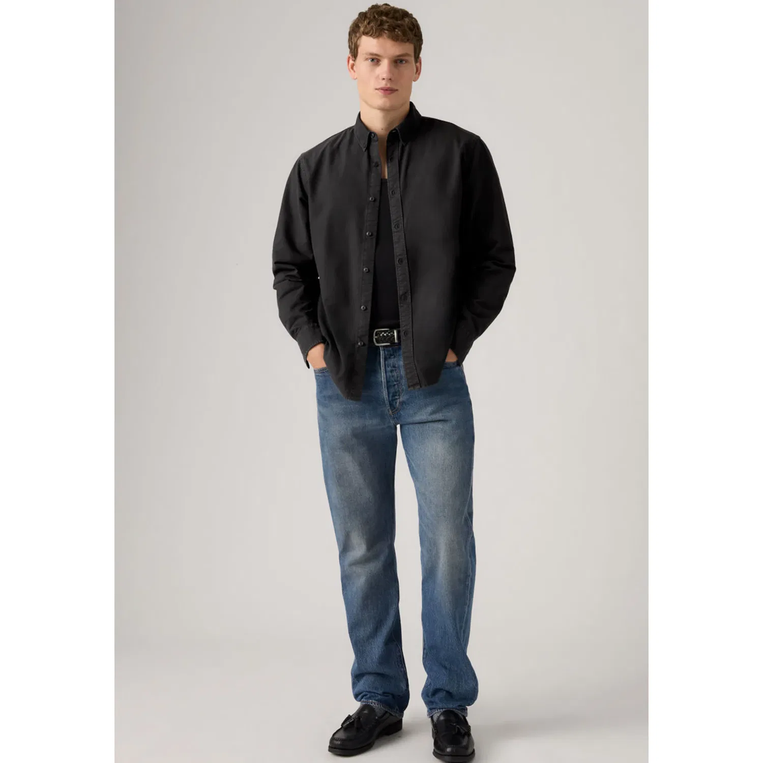 Мужская рубашка с длинным рукавом Authentic Button Down Levi's, Dark Phantom — фото 4