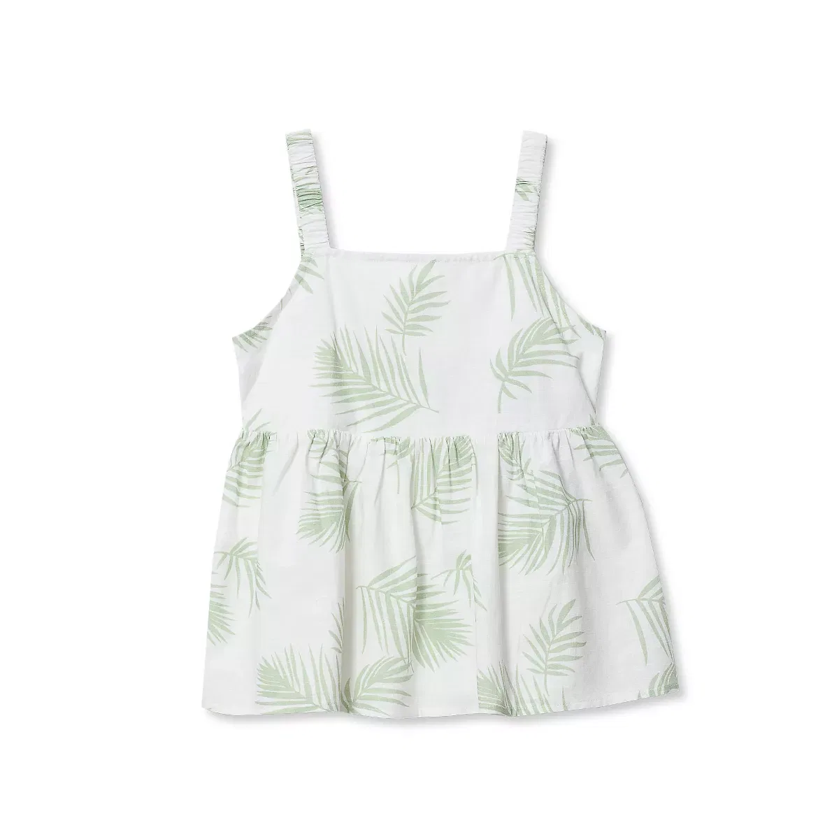Детское платье-топ без рукавов Lands' End, Green Palm Leaves