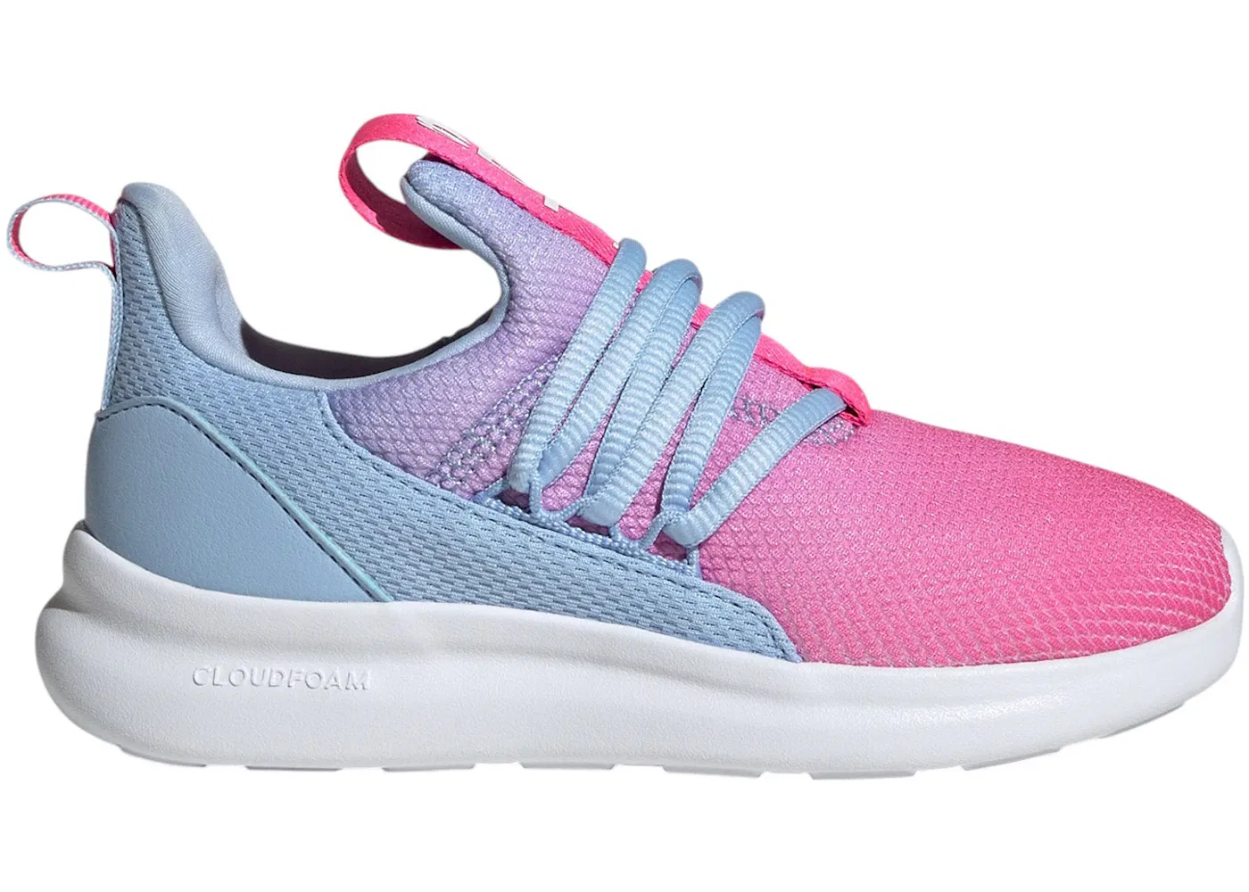 Детские кроссовки с подсветкой Adidas Lite Racer Adapt 7.0, Glow Blue Lucid Pink Cloud White