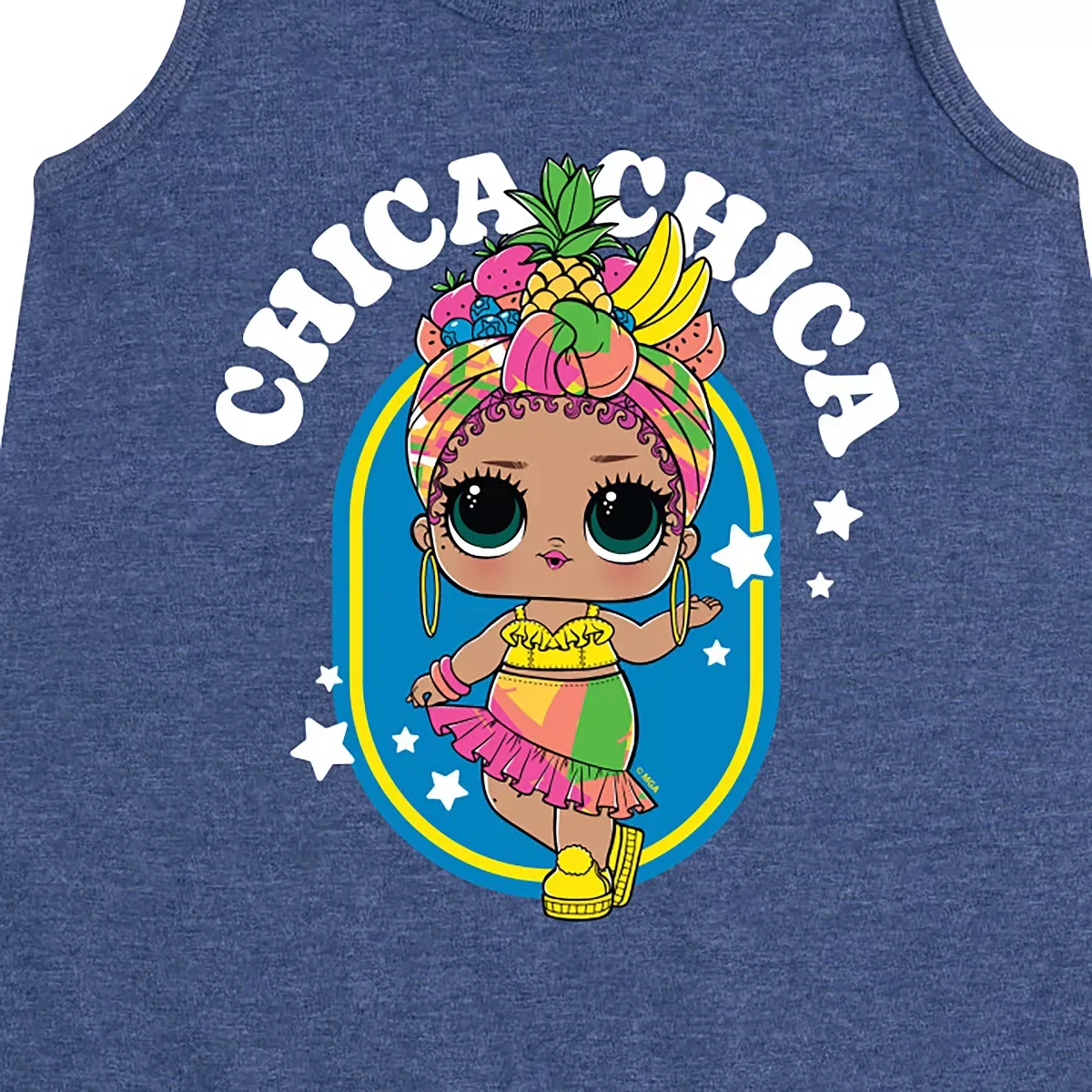 Детское платье-трапеция без рукавов Chica Chica Tropical L.O.L. Surprise!, Heather Navy — фото 2