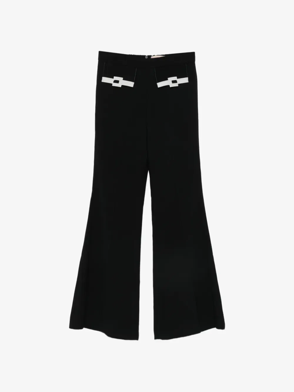 Расклешенные брюки с логотипом Elisabetta Franchi Kids, черный