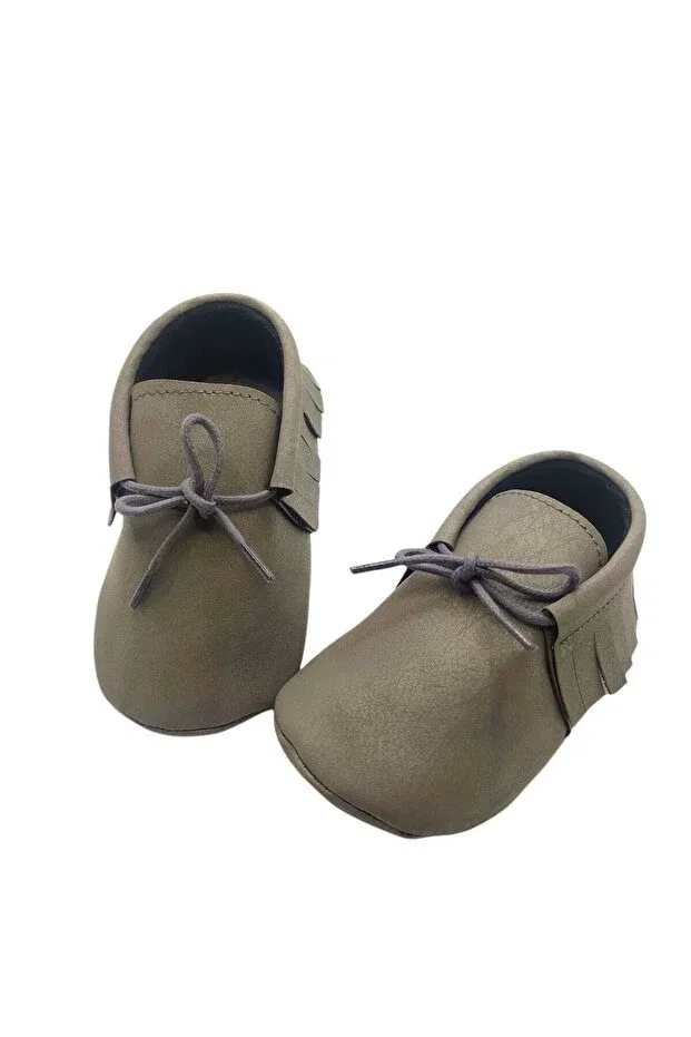 Детские мокасины из замши Smoke color Minibiri, Smoky-Dark Gray