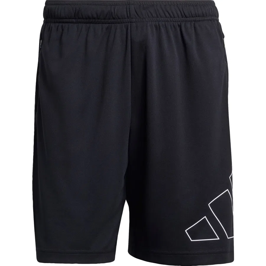 Шорты спортивные с большим логотипом Workout Essentials Base Pike, adidas, Черный — фото 3