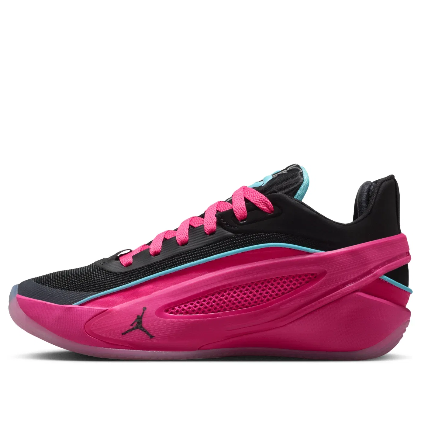 Детские кроссовки для баскетбола с шнуровкой Air Jordan Luka 5 Laser Fuchsia Black Fiberglass, фиолетовый