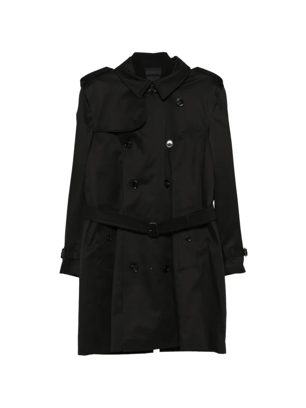 Тренч Kensington средней длины BURBERRY, черный