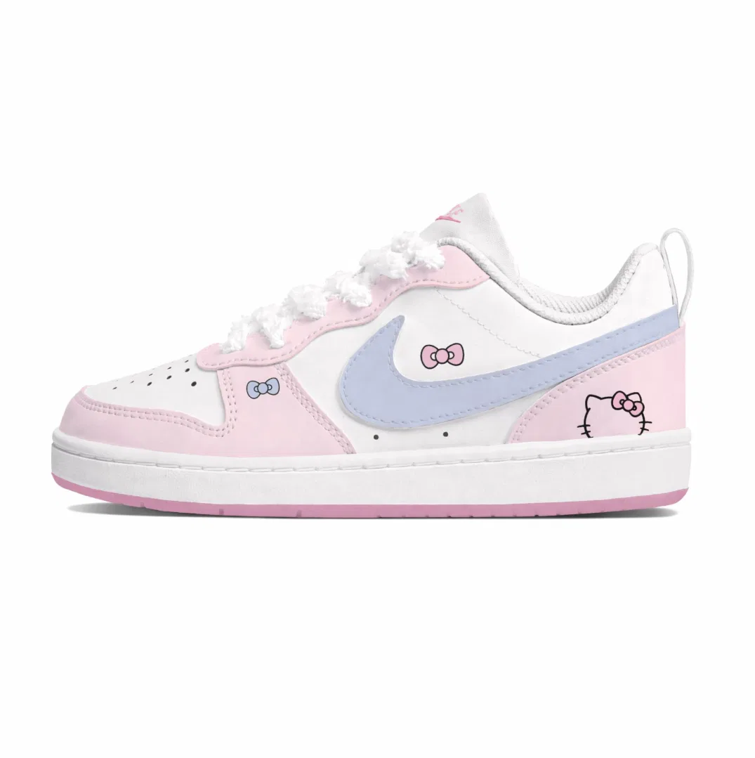 Детские кроссовки для скейтбординга с принтом Court Borough, Nike, Pink Purple — фото 3