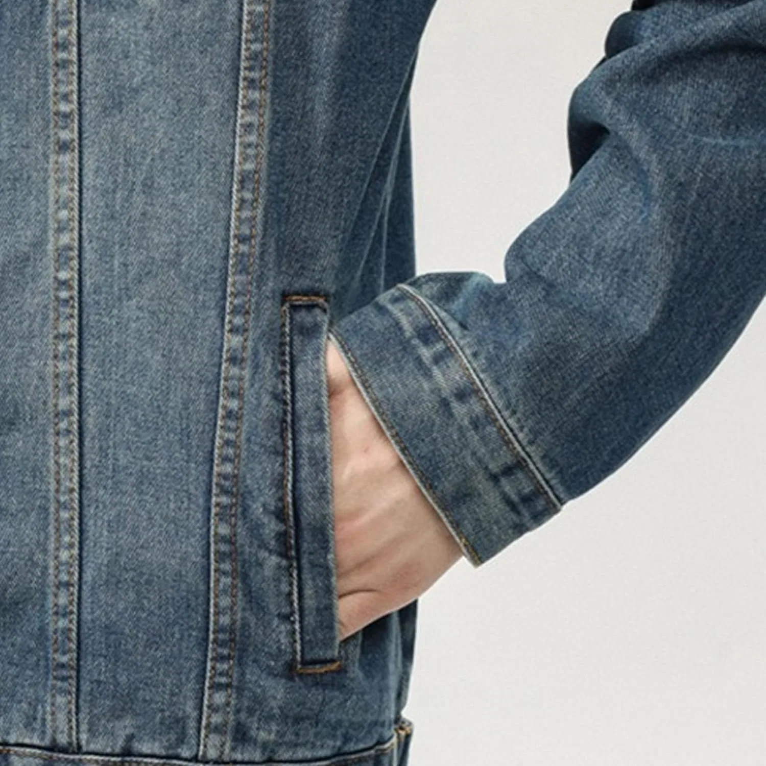 Мужская джинсовая куртка Classic Slim Fit, синий — фото 2