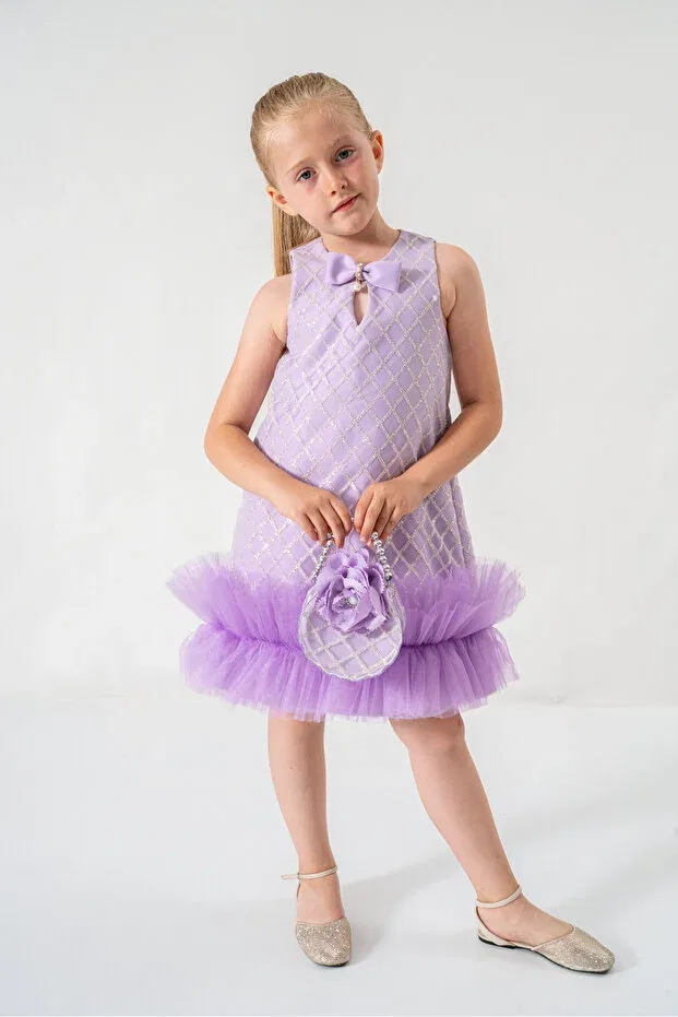 Детское платье для девочек с пайетками Party Dfn, Lilac