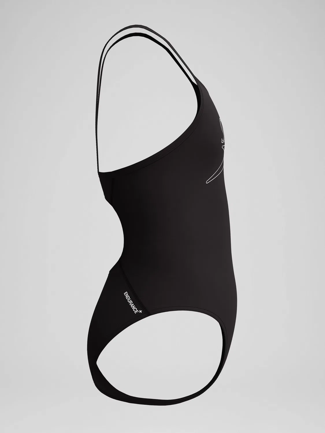 Купальник слитный с тонкими бретелями Speedo, черный — фото 2