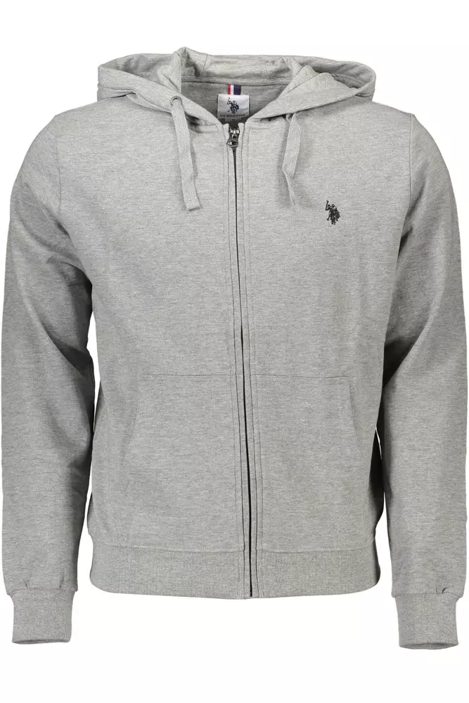 

Серый хлопковый мужской свитер U.S. Polo Assn.