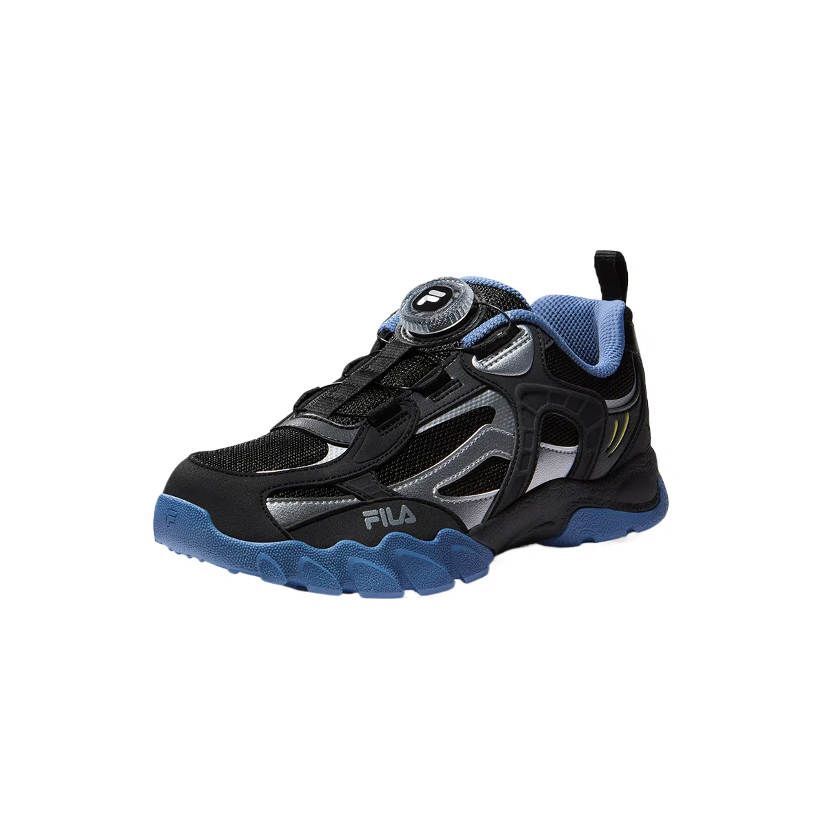 Детские кроссовки для бега с ретро-дизайном Heritage FHT FILA KIDS, Black/Space Silver — фото 4