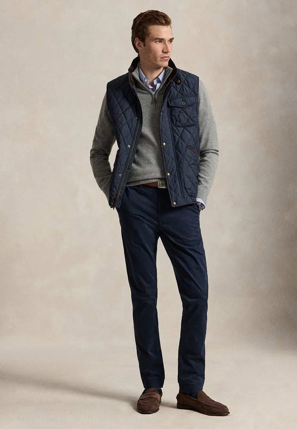 Атласные брюки узкого кроя Jarrett - брюки чинос Polo Ralph Lauren, Aviator Navy — фото 2