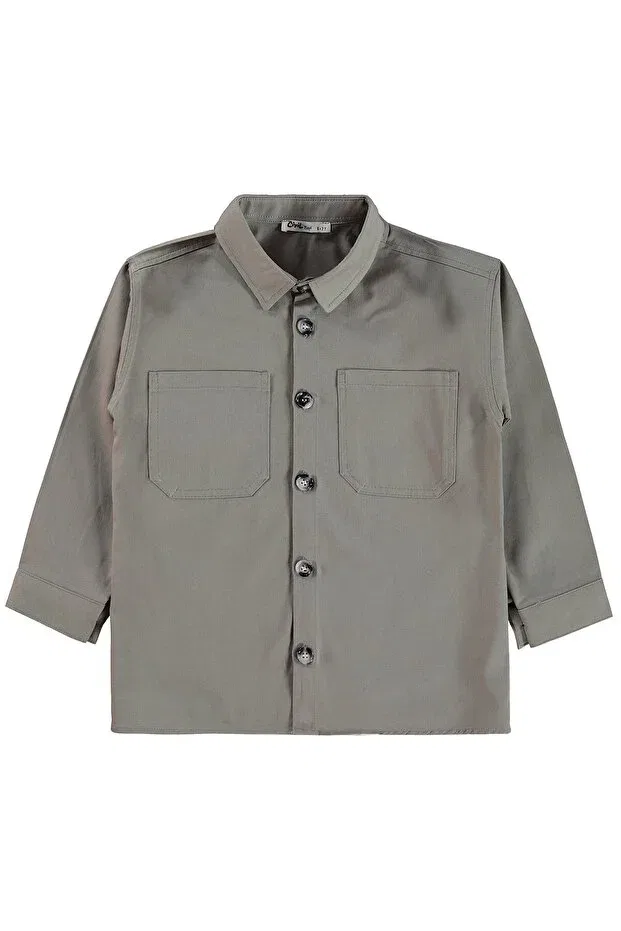 Детская рубашка для мальчиков с карманом Double Pocketed T-Shirt Civil Boys, Light Gray — фото 4