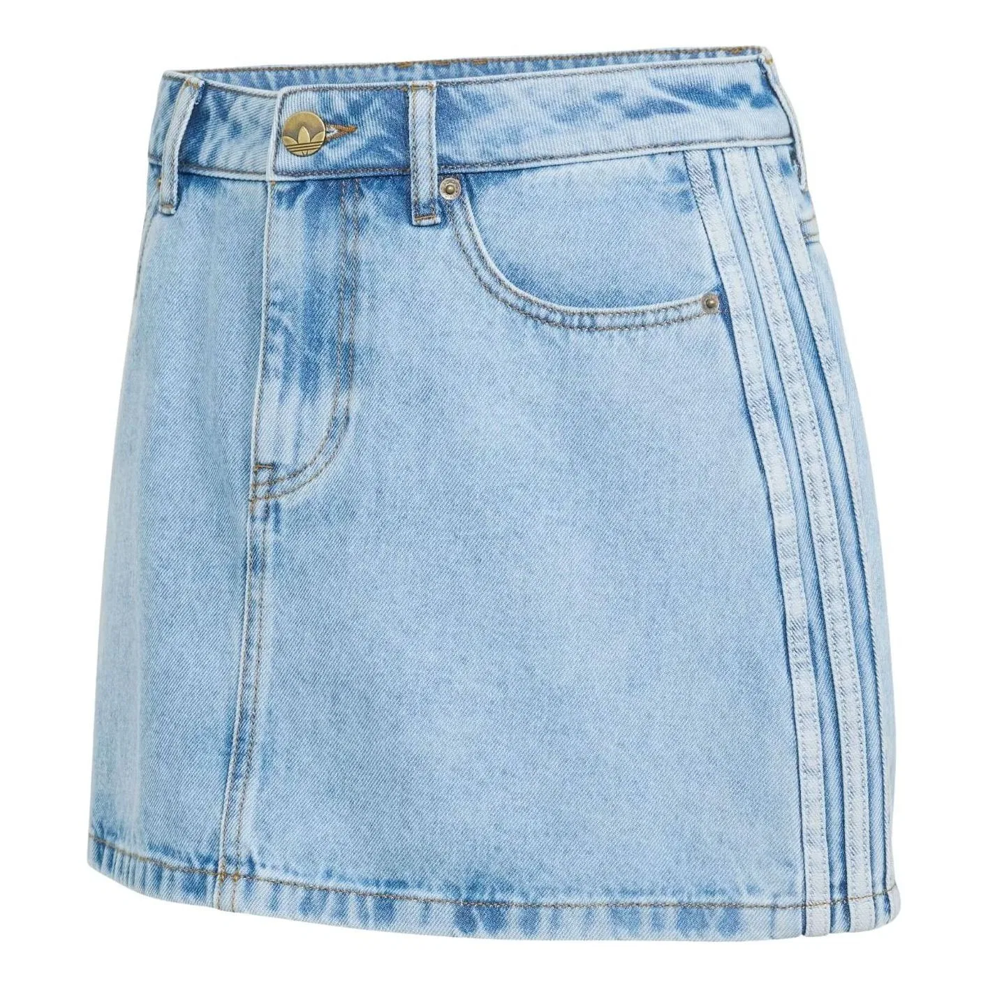 Женская джинсовая юбка миди с завышенной талией Light Denim Adidas, синий