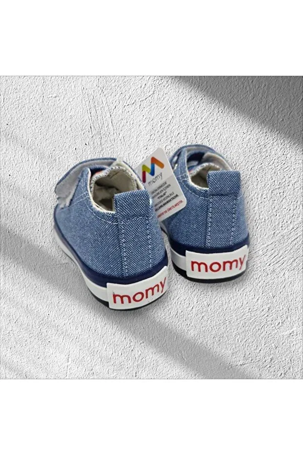 Детские кеды для девочек хлопковые Momykids, Blue — фото 4