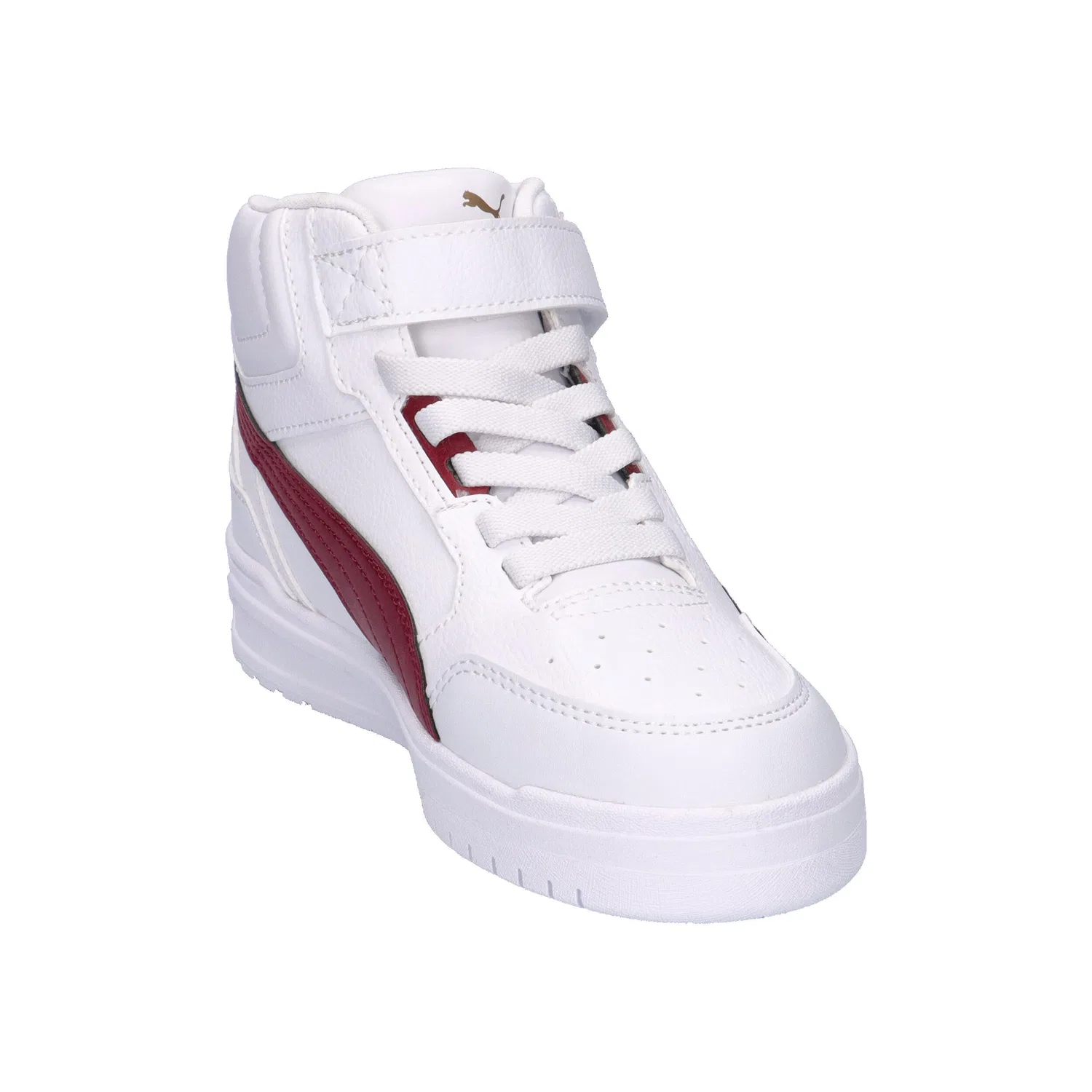 Детские кроссовки с высоким берцем Shuffle Downtown Mid Puma, Weiss — фото 2